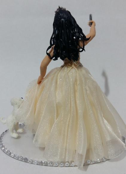 Topo de Bolo Debutante com Poodle