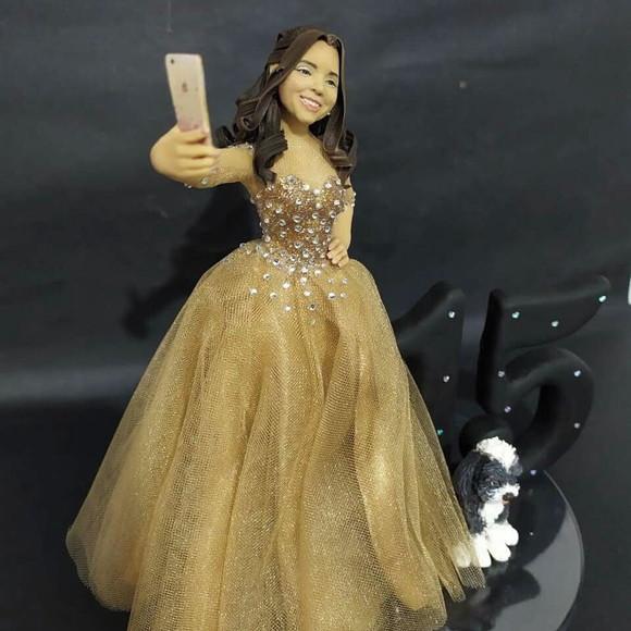 Topo de Bolo Debutante Princesa
