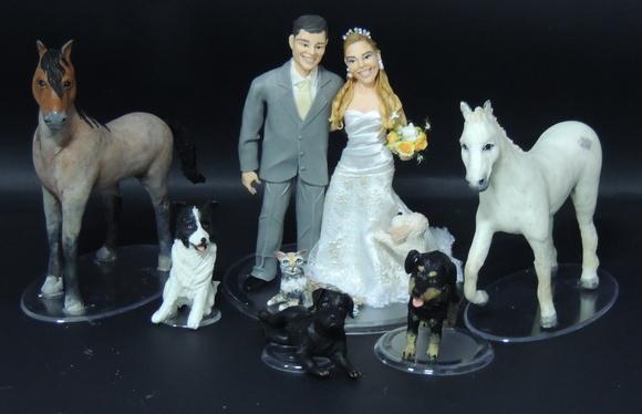 Topo de Bolo Noivinha Veterinaria