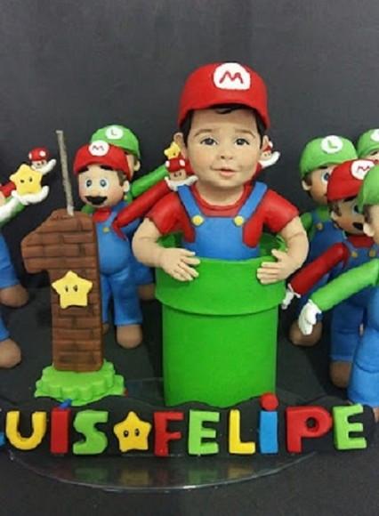 Topo de Bolo Super Mario
