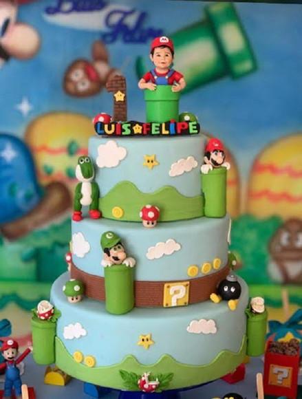 Topo de Bolo Super Mario