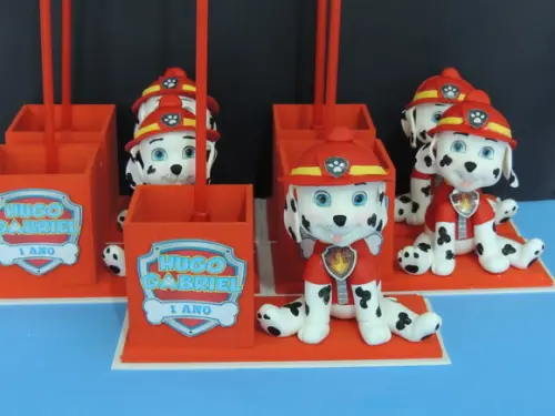 Kit 20 Centros de Mesa Patrulha Canina