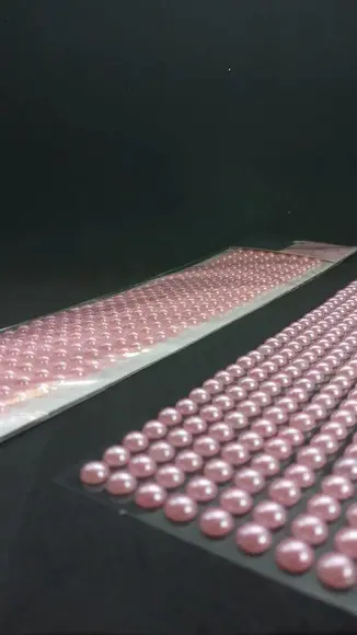 Meia Pérola Rosa Adesiva