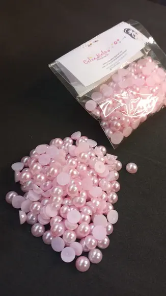 Meia Pérola Rosa