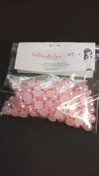 Meia Pérola Rosa