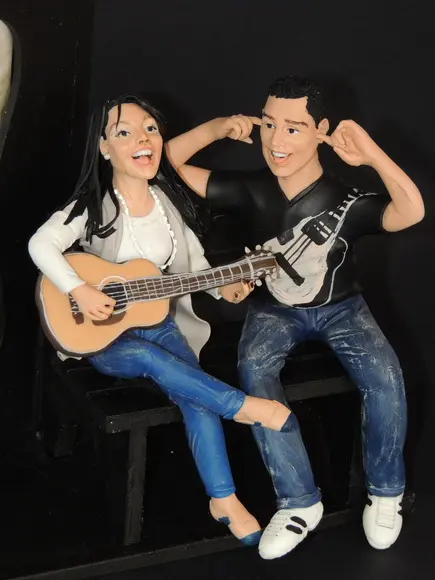 Topo de Bolo Casal com Violão