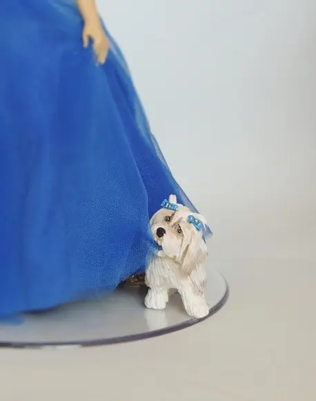 Topo de Bolo Debutante com Cachorro
