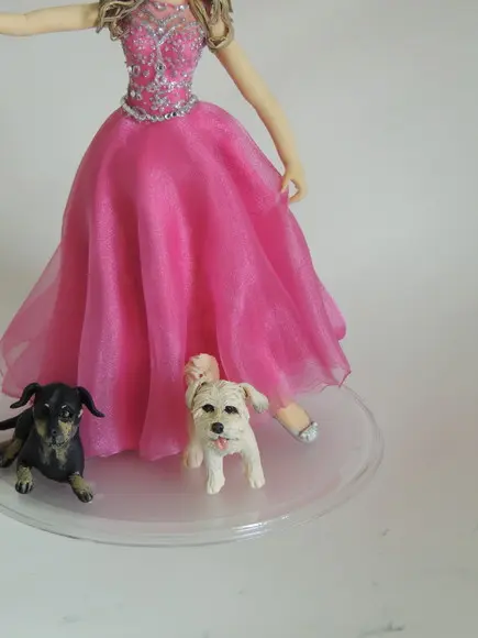 Topo de Bolo Debutante com Cachorro