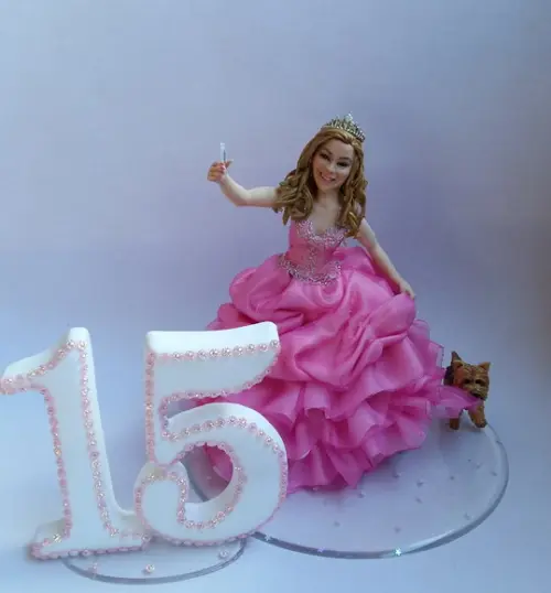 Topo de Bolo Debutante Princesa