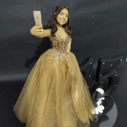 Topo de Bolo Debutante Princesa