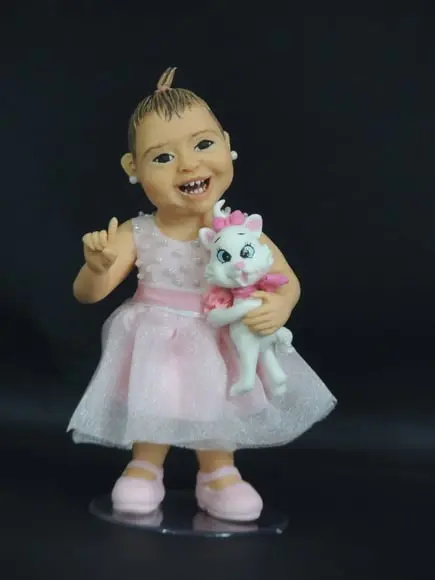 Topo de Bolo Gatinha Marie