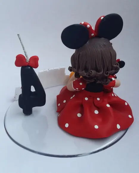 Topo de Bolo Minnie