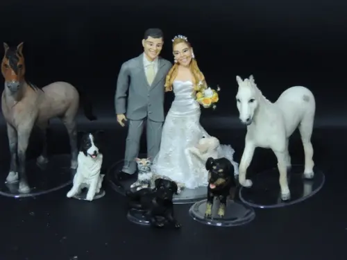 Topo de Bolo Noivinha Veterinaria