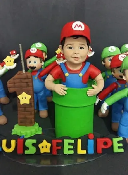 Topo de Bolo Super Mario