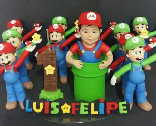 Topo de Bolo Super Mario