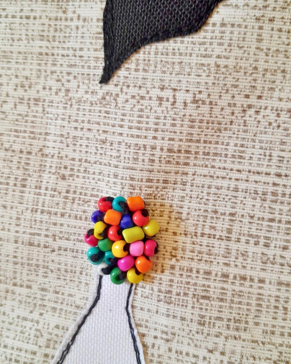 Bolsa Artesanal Jeans Bordada à Maquina Frida Kahlo II