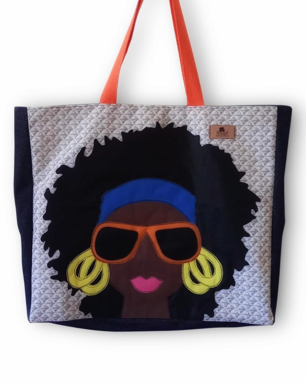 Maxi Bolsa Artesanal de Tecido Feminina Africanidade