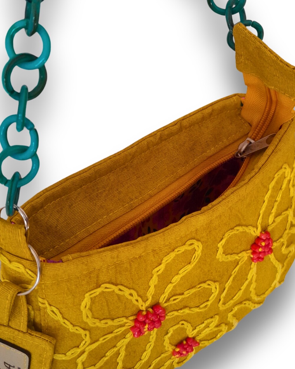 Mini Bolsa Artesanal Feminina de Tecido Carla