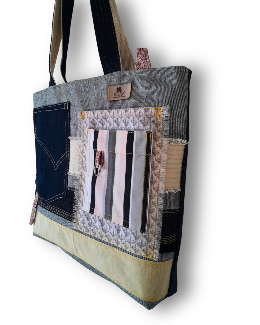 Bolsa Artesanal Feminina Feita no Tecido Jeans