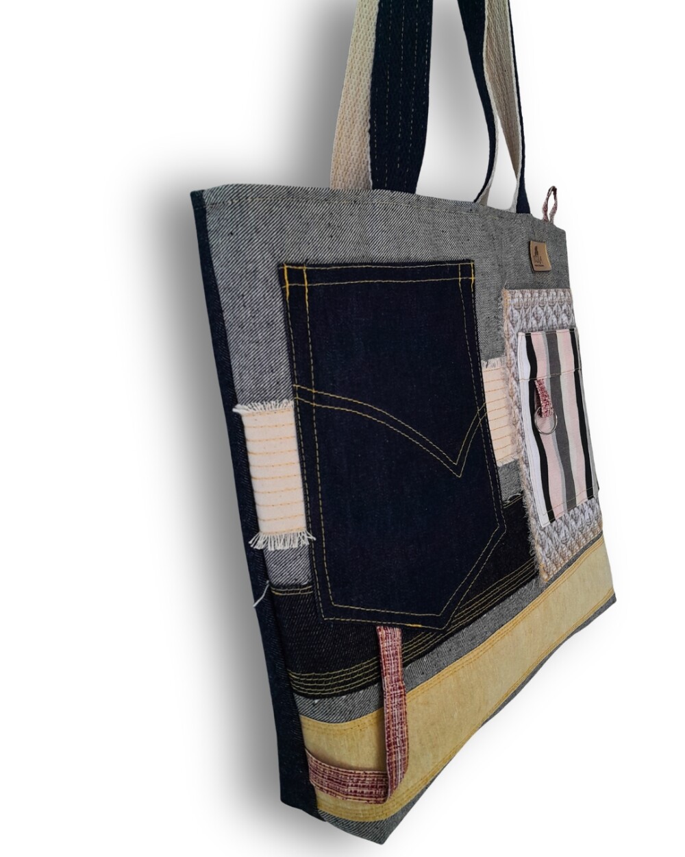 Bolsa Artesanal Feminina Feita no Tecido Jeans