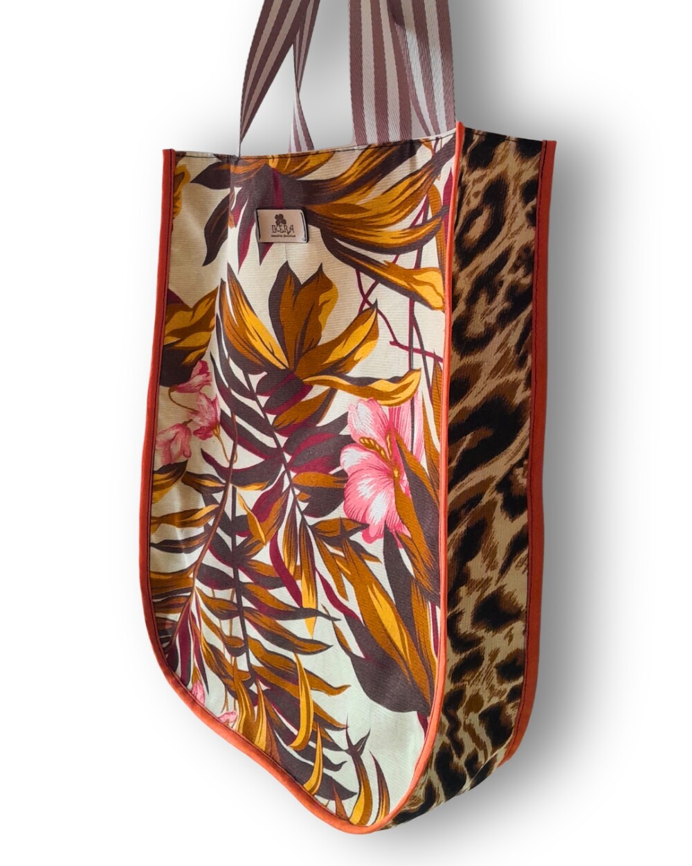 Bolsa Artesanal Feminina De Tecido Estampado Renata
