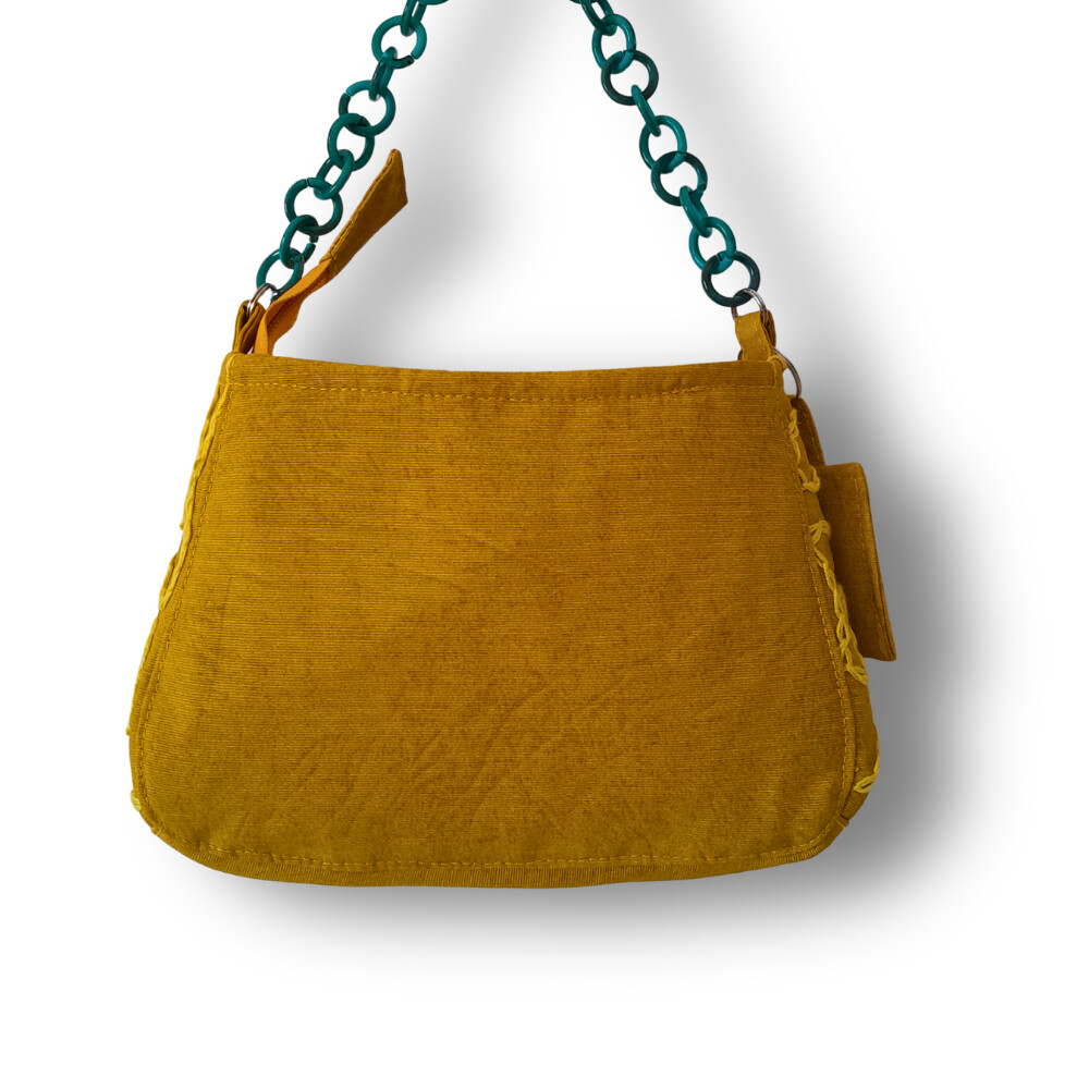 Mini Bolsa Artesanal Feminina de Tecido Carla