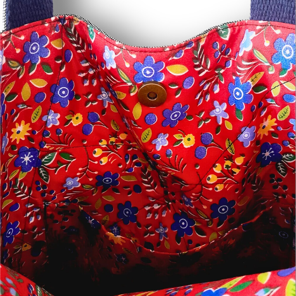 Maxi Bolsa Feminina Artesanal em Tecido Jeans