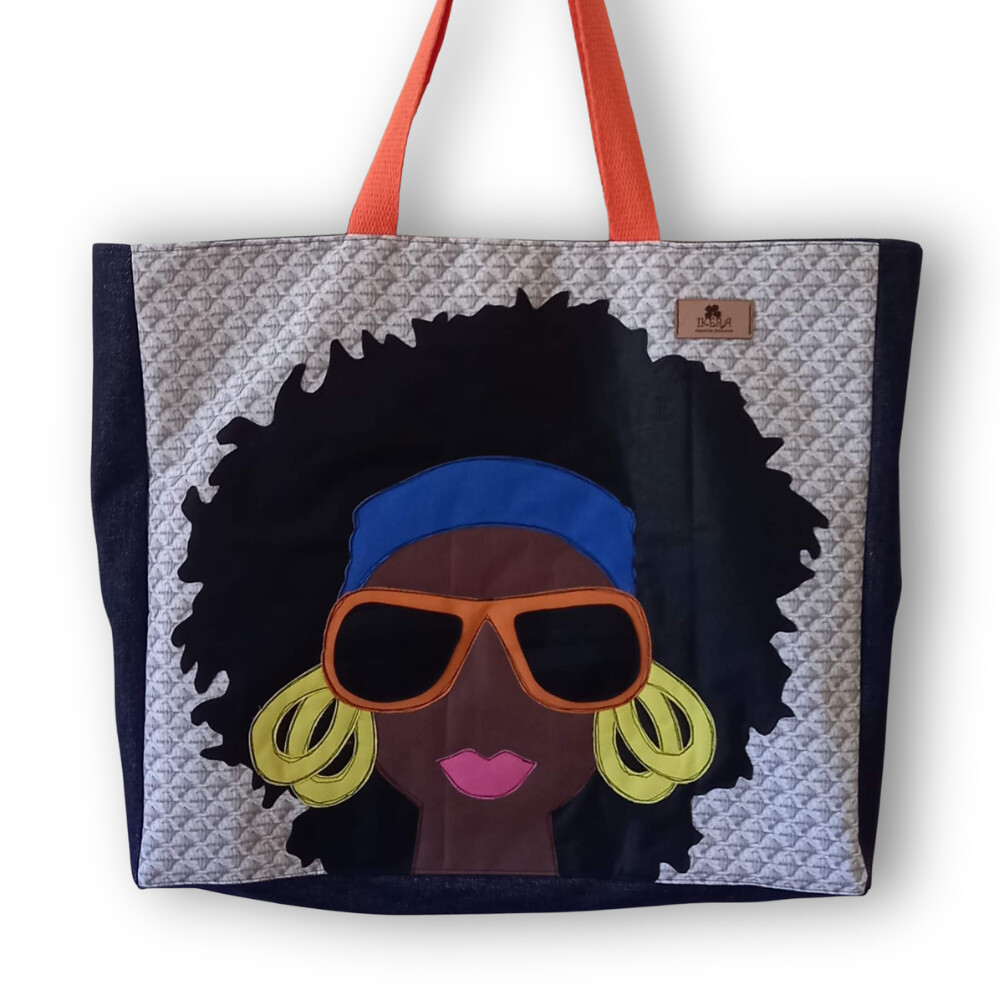 Maxi Bolsa Artesanal de Tecido Feminina Africanidade