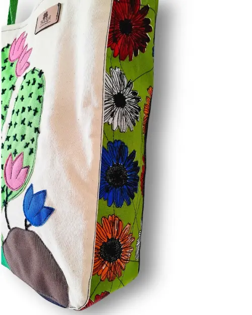 Maxi Bolsa Feminina Artesanal em Tecido Jeans