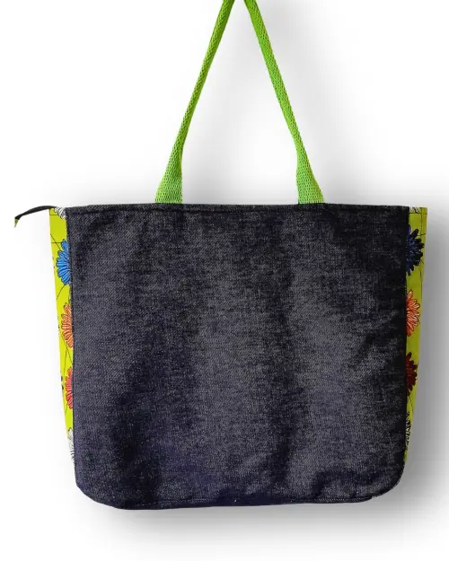 Maxi Bolsa Feminina Artesanal em Tecido Jeans