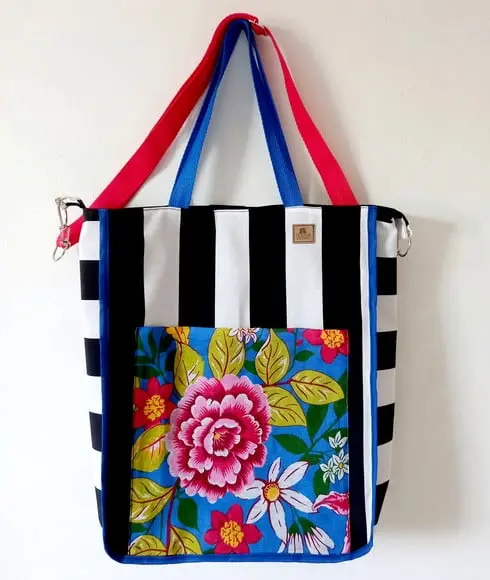 Bolsa Artesanal de Tecido com Forro Impermeável Valentina