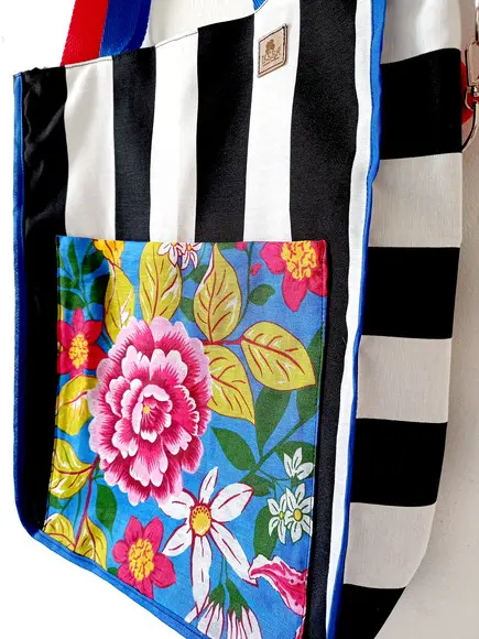 Bolsa Artesanal de Tecido com Forro Impermeável Valentina