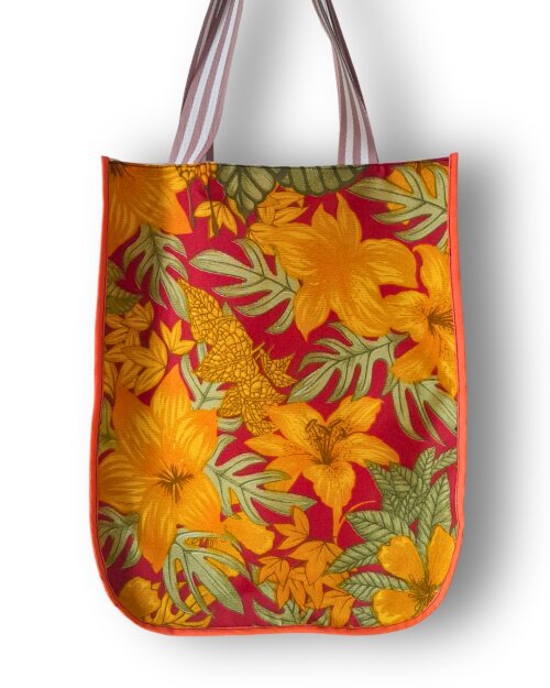 Bolsa Artesanal Feminina De Tecido Estampado Renata
