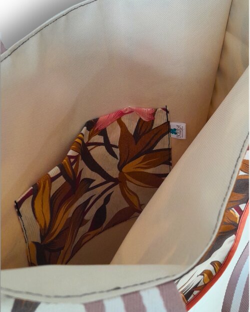 Bolsa Artesanal Feminina De Tecido Estampado Renata