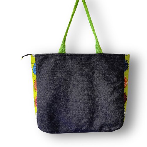 Maxi Bolsa Feminina Artesanal em Tecido Jeans