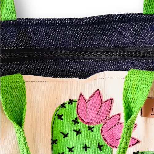 Maxi Bolsa Feminina Artesanal em Tecido Jeans