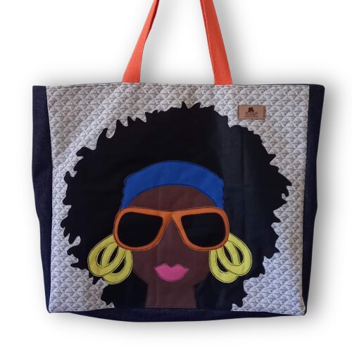Maxi Bolsa Artesanal de Tecido Feminina Africanidade