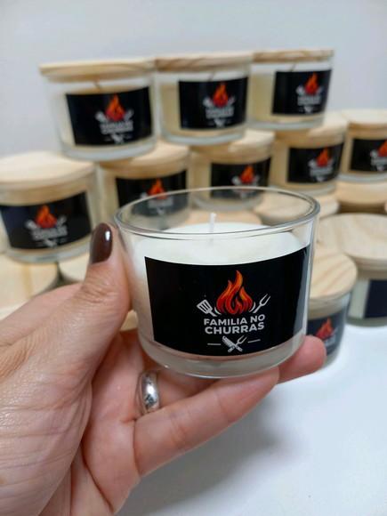10 Velas Personalizada no Pote Pate