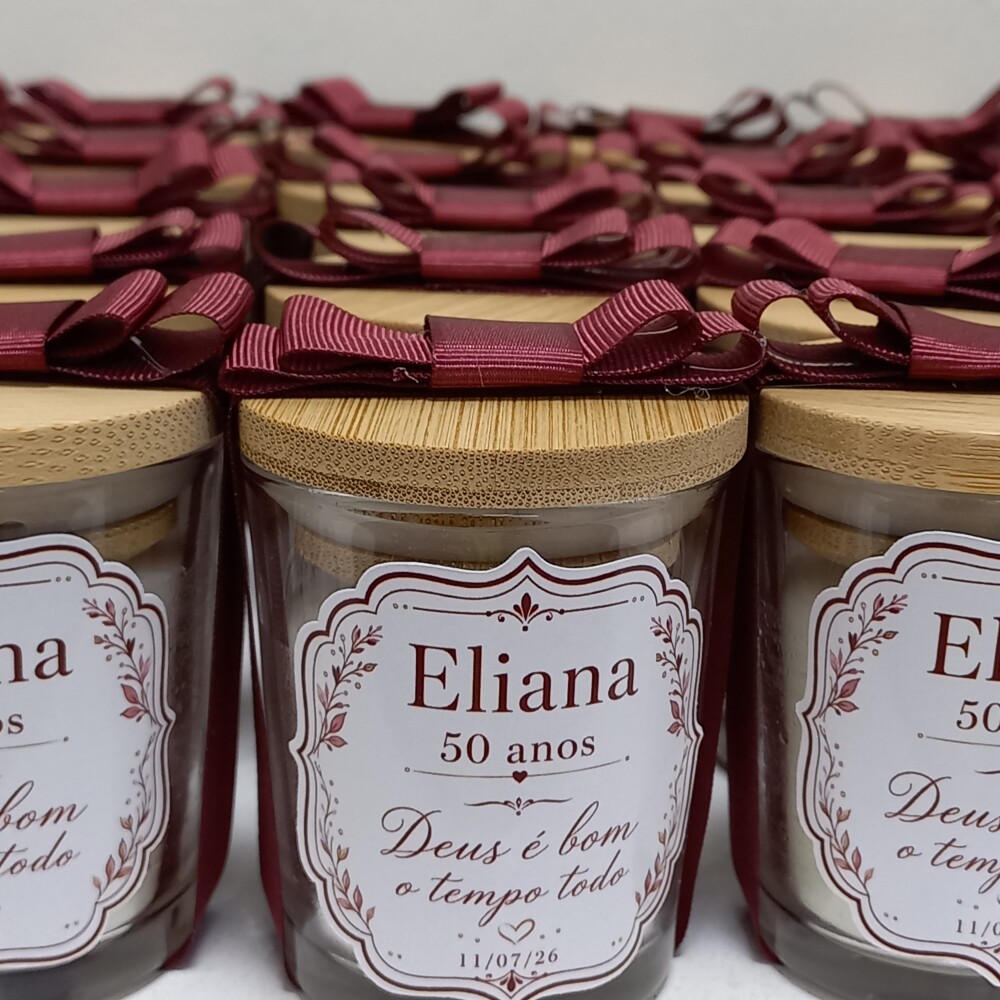 20 Velas Personalizada no Copinho