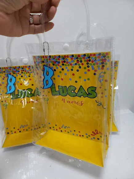 12 Sacolinha Transparente Pvc