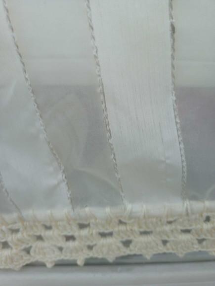 Caminho de Mesa Organza com Crochê