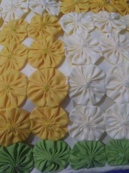 Kit 3 Capas de Almofada em Fuxico