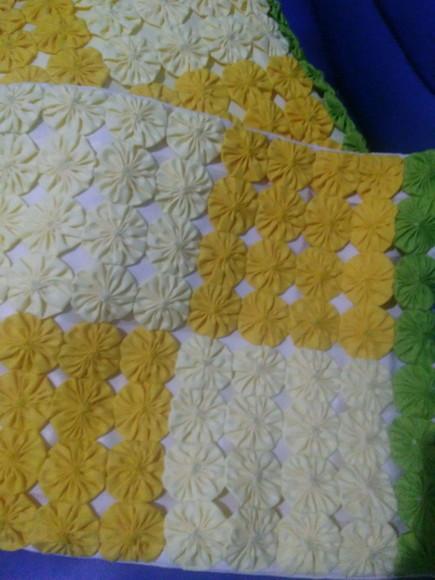 Kit 3 Capas de Almofada em Fuxico