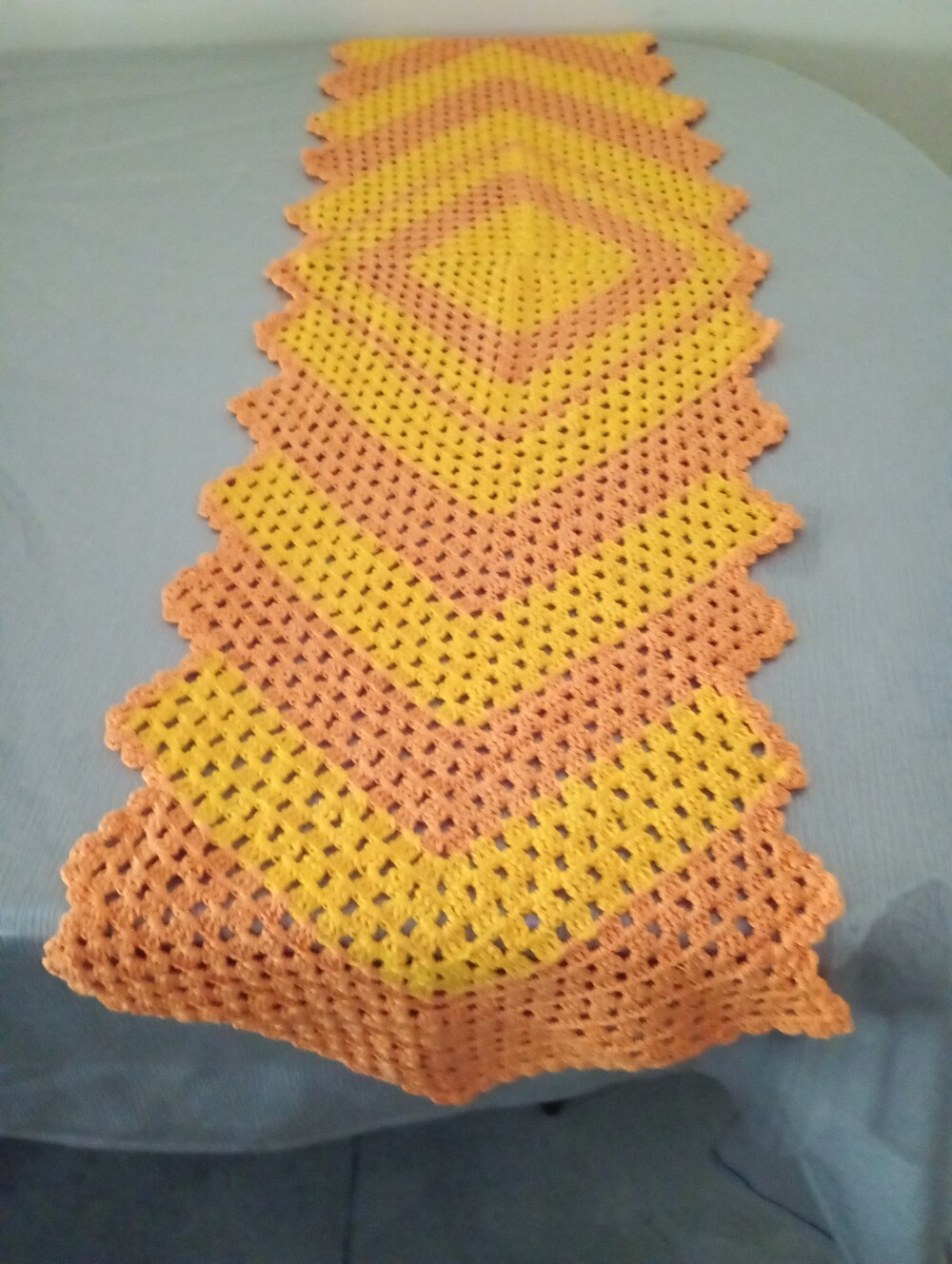 caminho de mesa de crochê