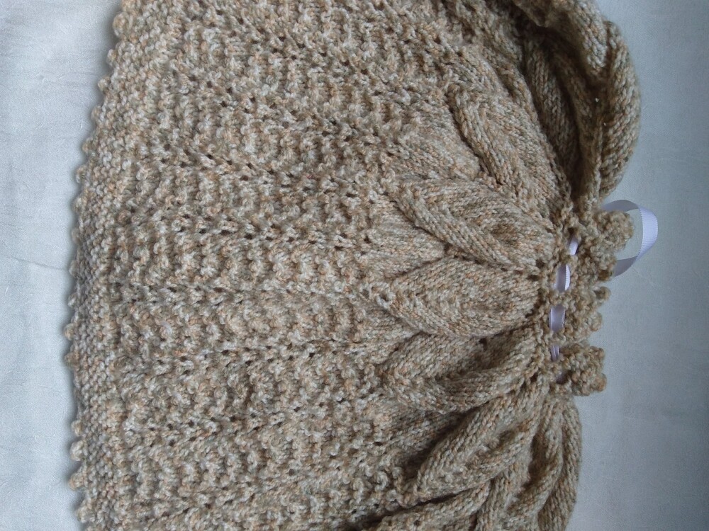 conjunto  tricô  bebe: casaquinho e calça 0 a 3 meses