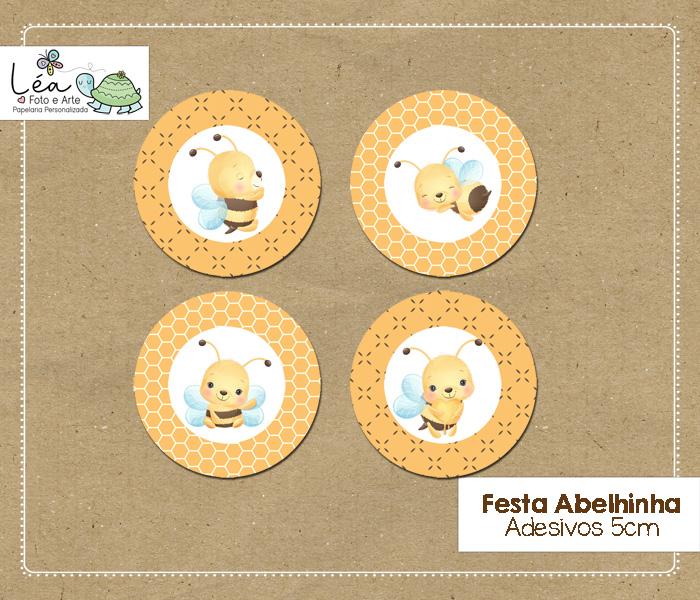 Adesivo Redondo Festa Abelhinha