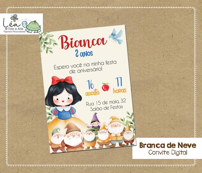 Convite Digital Branca de Neve