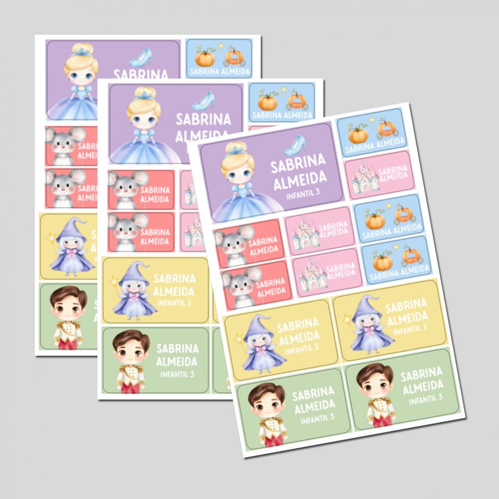 Etiqueta Escolar Cinderela