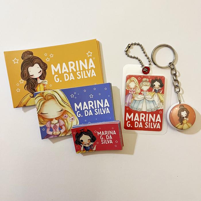 Kit Etiqueta Escolar Princesas