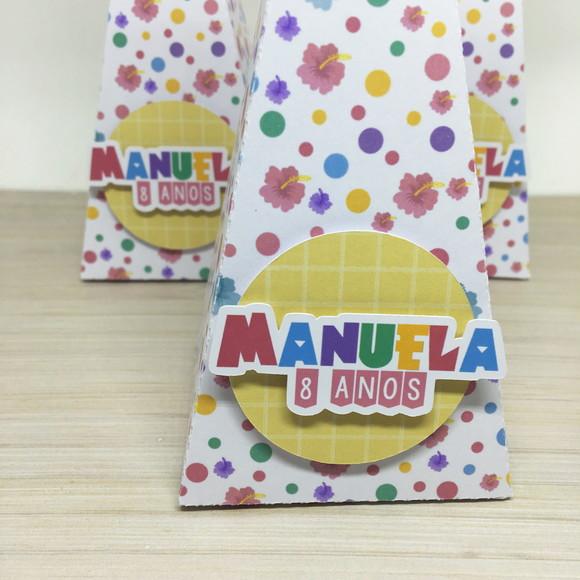 Caixinha Pirâmide Festa Hawaí Menina